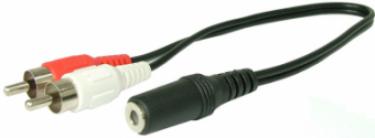 Cablu Jack 3,5 mm mama - 2xRCA tata 25CM