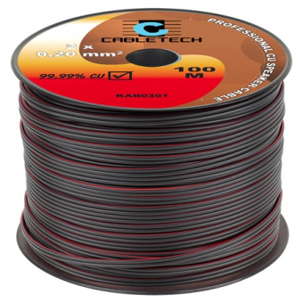 Cablu Boxe Rosu-Negru 2x0,20mm CUPRU
