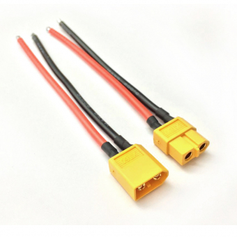 Cablu conector XT60 2 pini mama → 2 pini tata