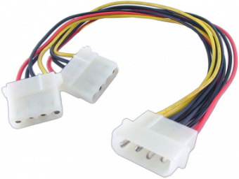 Cablu adaptor Molex tata - 2xMolex mama
