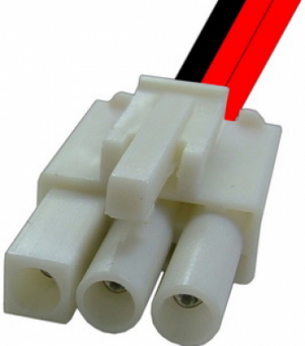 Cablu conector 3 pini mama → 3 pini tata - 25 cm