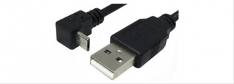 Cablu USB A tata  → micro USB tata 90° - 20 cm
