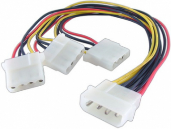Cablu adaptor Molex tata - 3xMolex mama