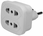Adaptor 2 prize fara impamantare 250V/16A