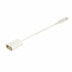 Cablu adaptor OTG USB2.0  mama la iPhone 10 cm  alb