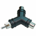 Adaptor RCA tata -> 2 x RCA mama plastic