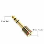 Adaptor jack tata 6,3mm stereo → jack mama 3,5mm stereo (metalic)