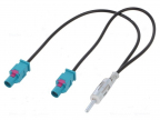 Adaptor antenă DIN tata-Fakra tata x2